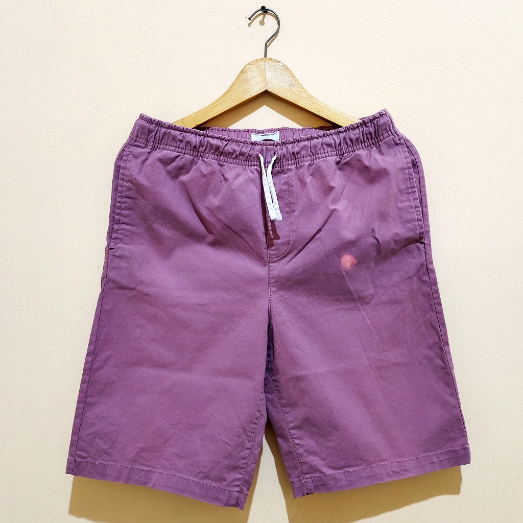 Celana Pendek Pria Old Navy Drawstring Short Pants Slim Fit Ungu Lilac Purple