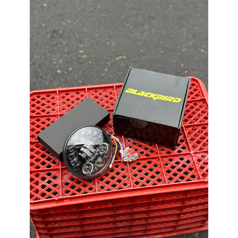 Daymeker blackbird ukuran 5.75 16led untuk batok cb l2g cb125 van van yl cd lampu daymeker blackbird