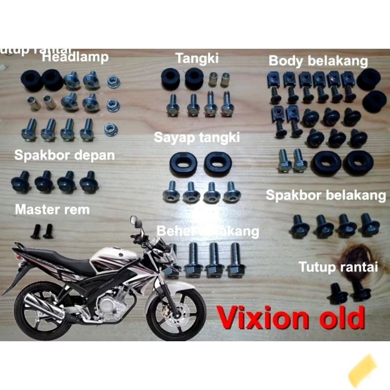 Baut fullset bodi yamaha vixion old/baut full body vixion old
