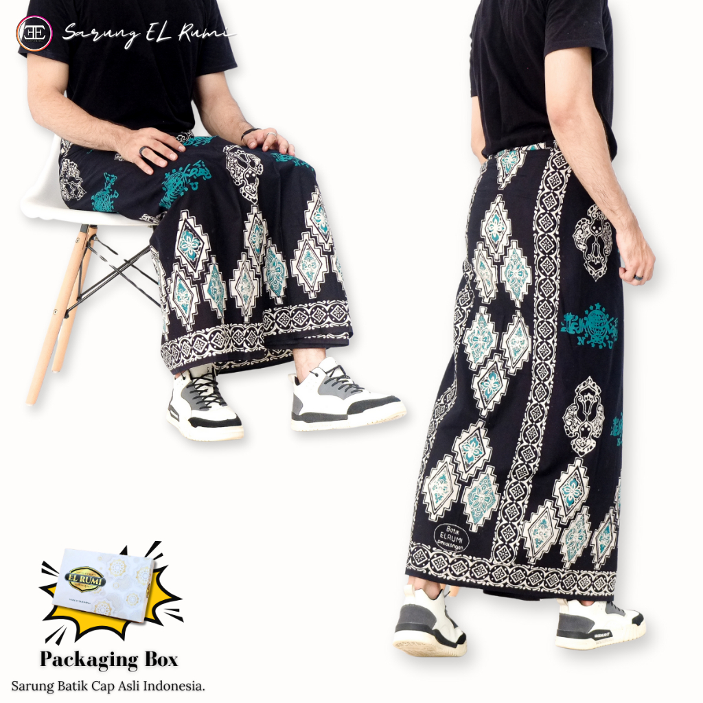 Sarung Batik Cap Original EL-RUMI Motif Hijau NU