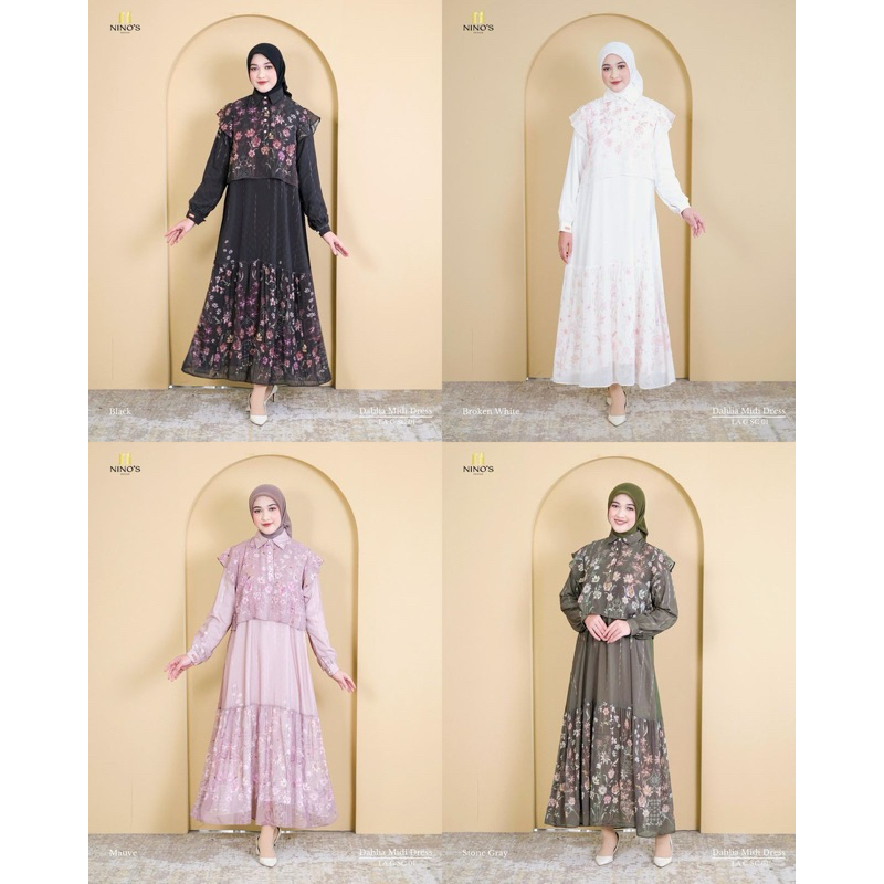 Gamis Ninos dan marevi original koleksi Bhadshopbutik