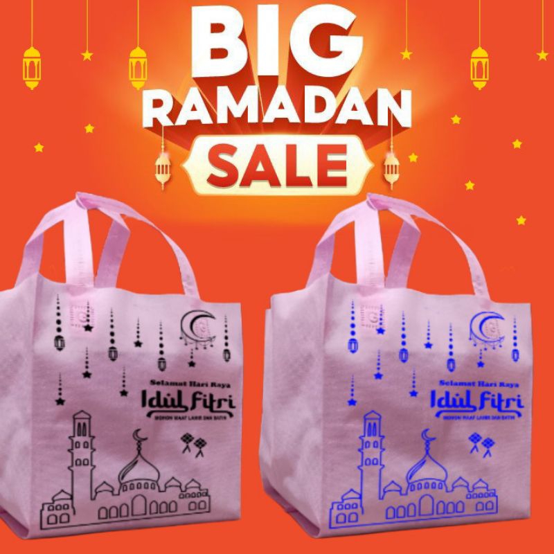 

Tas Hampers Lebaran Box 22x22 Tas Spunbond Idul Fitri