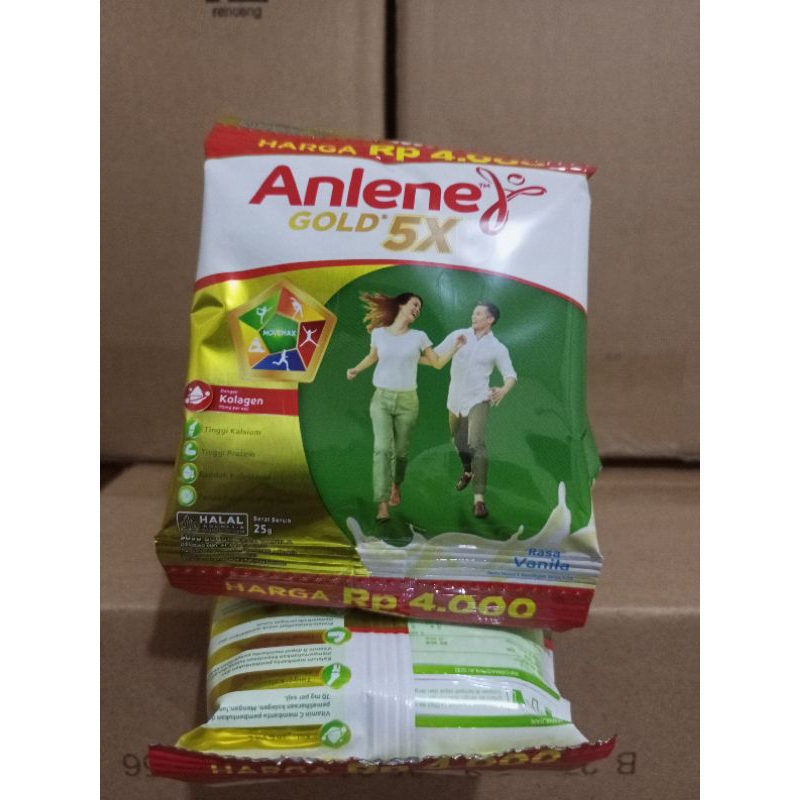 

ANLENE GOLD VANILA 5X KEMASAN SHACET NUTRISI TINGGI KALSIUM 10 X 25Gr UNTUK LANSIA