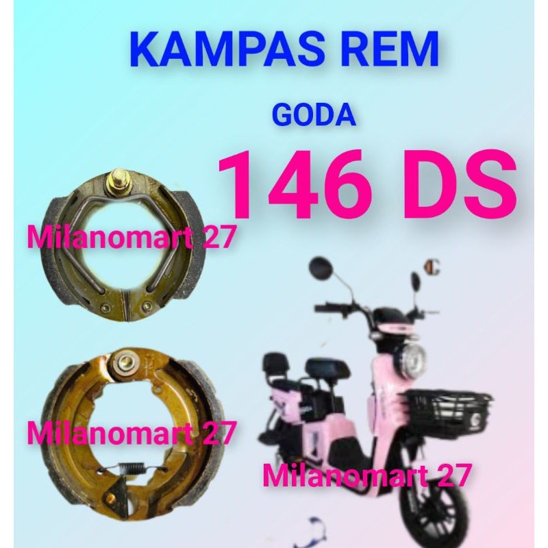kampas rem goda 146 ds kampas rem sepeda listrik goda 146 DS