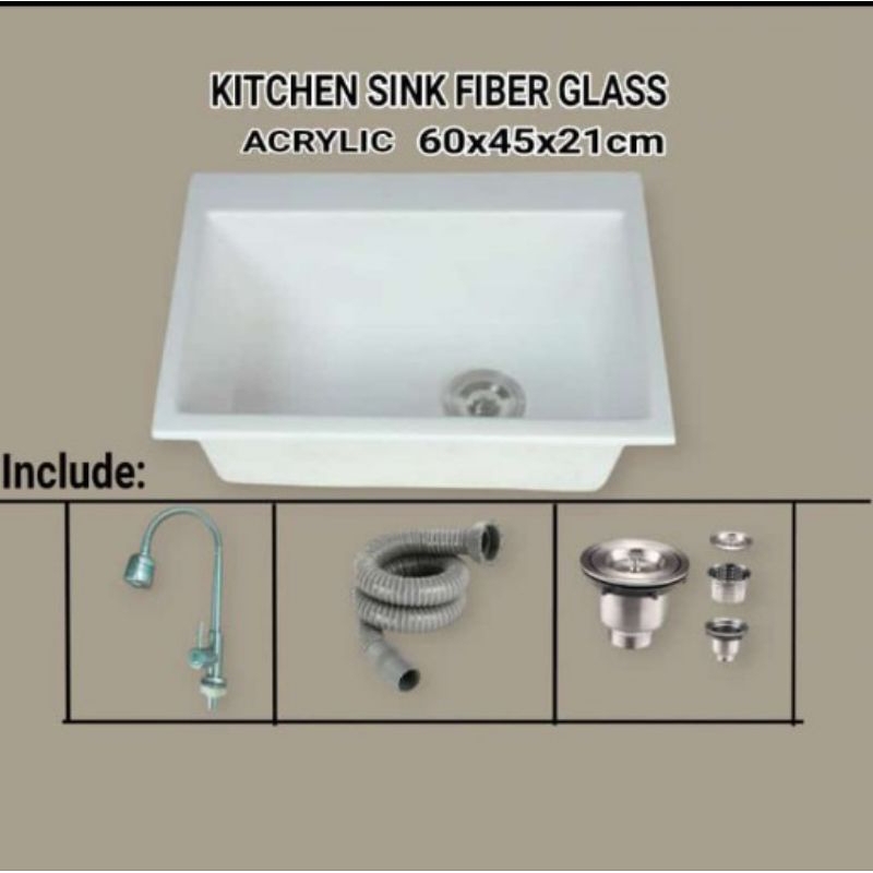 kitchen Sink fiberglass / kitchen sink portable / sink set kabinet