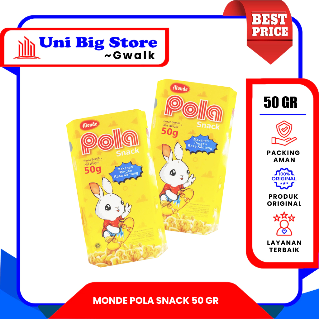 

MONDE POLA SNACK BISKUIT KENTANG - 50 gr