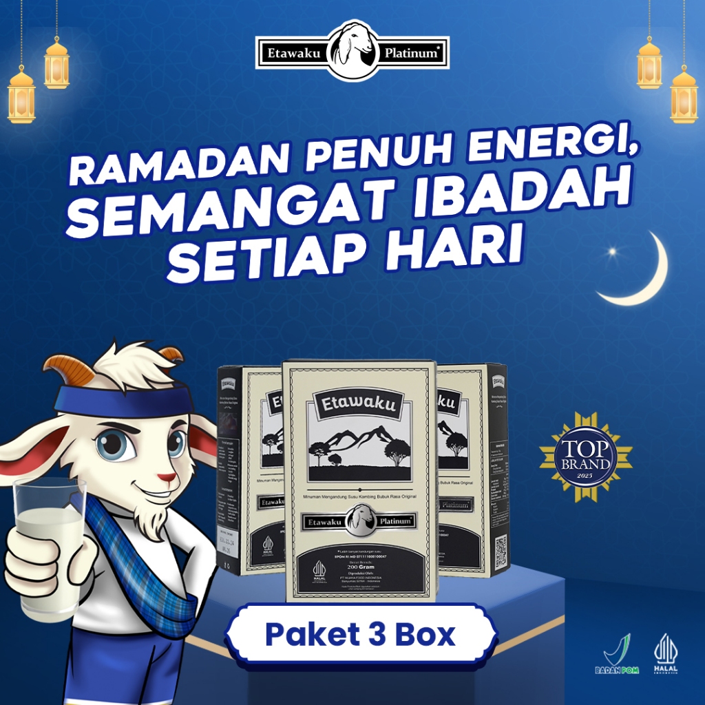 

Etawaku Platinum Paket 3 Box Susu Kambing Etawa Solusi Hilangkan Permasalahan Paru Paru