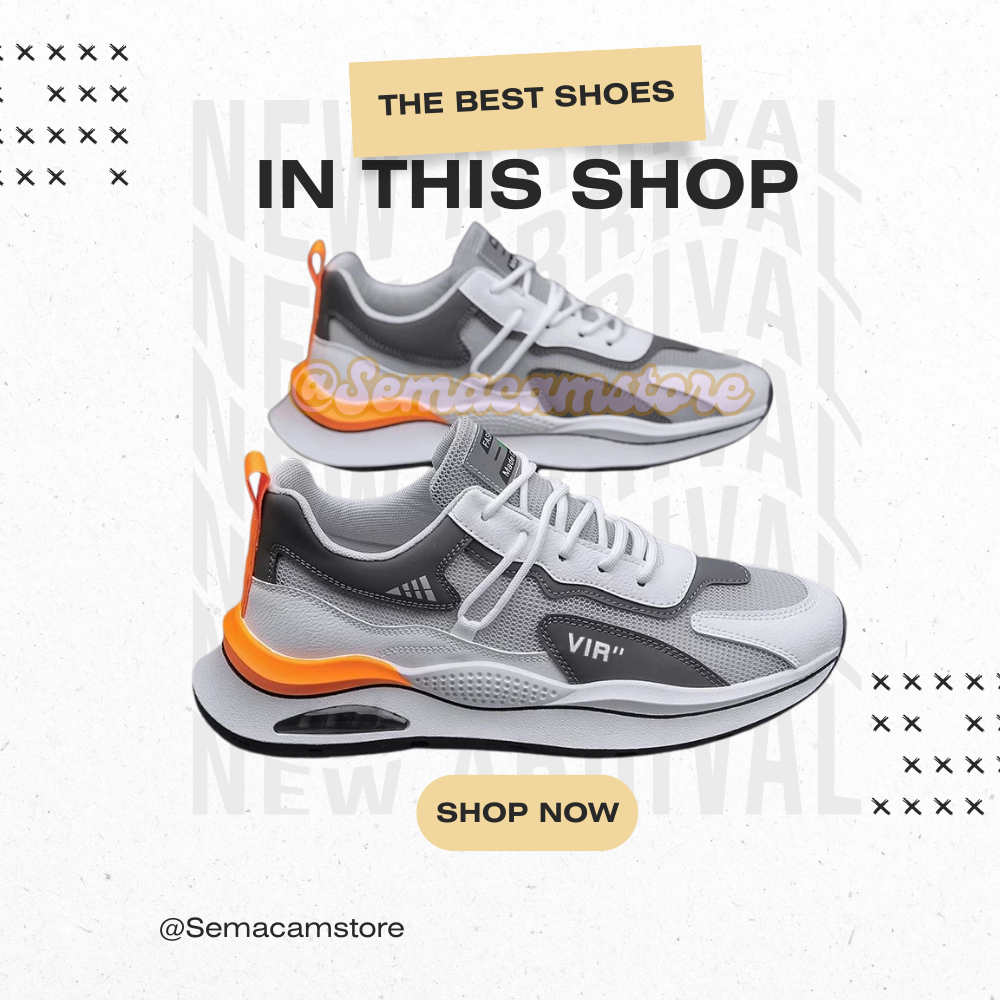 Sepatu Olahraga Sneakers Pria Lari Sepatu Pria Putih Sepatu Kets Olahraga Cowok Running Sport