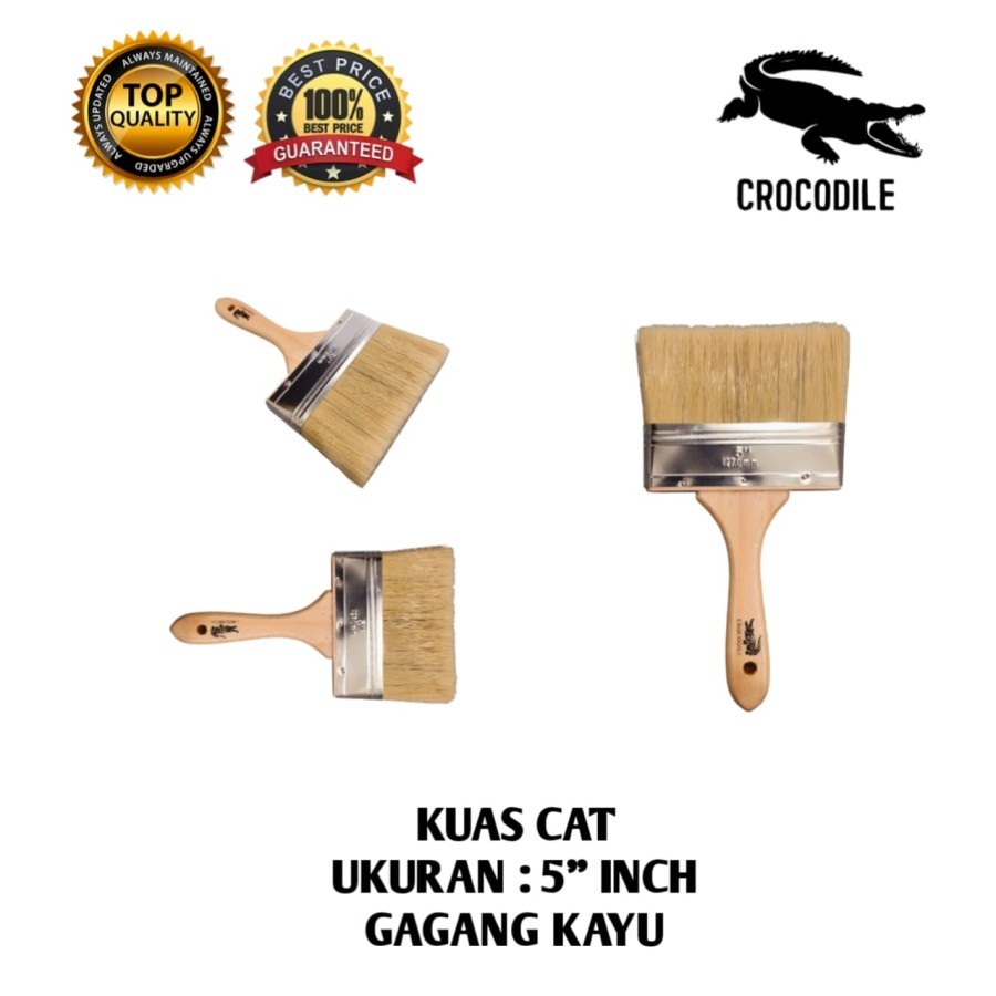 kuas cat tembok minyak crocodile buaya 5"INCHI 5" inch KUAS CAT BUAYA CROCODILE UKURAN 5 inch
