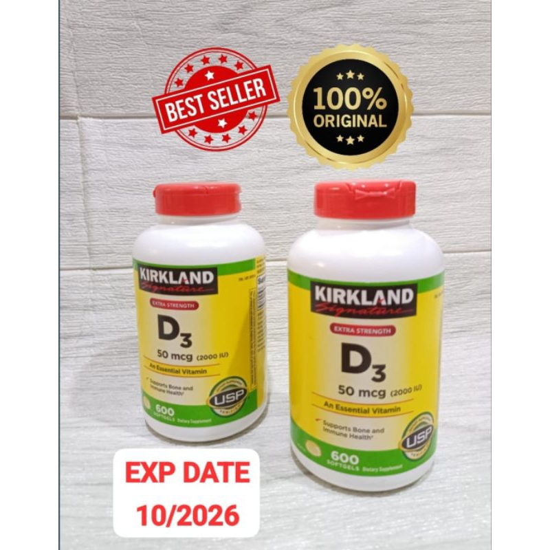 Kirkland Signature Vitamin D3 2000 IU - 600 Softgels