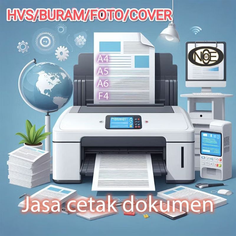 Jasa Print semua dokumen doc pdf jpg png cdr a4 a5 a6 f4 kertas hvs foto glossy