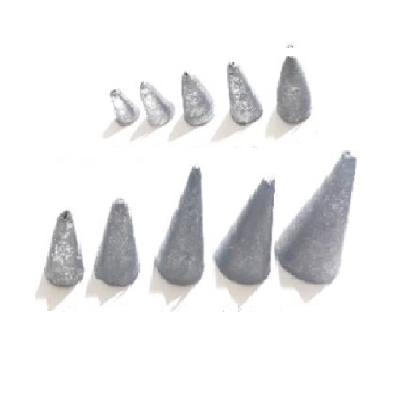 Timah Pancing Kerucut Timah Pemberat Bandul Dasaran Mandas Timah Harga Kilo Kiloan