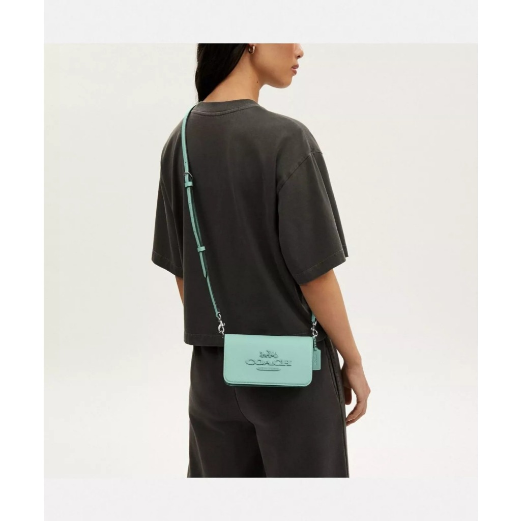 COACH CT778 Toni Green Leather Crossbody Bag Outlet Item From Vietnam