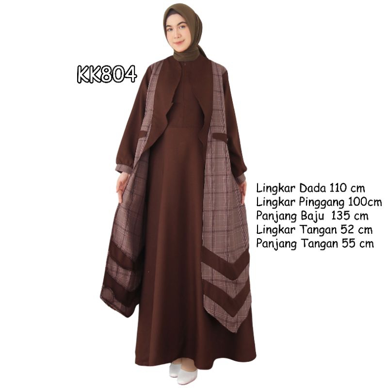 [Dresscovery.id] GM804 XAMA Gamis Lebaran Wanita Jumbo Busui LD 110 cm