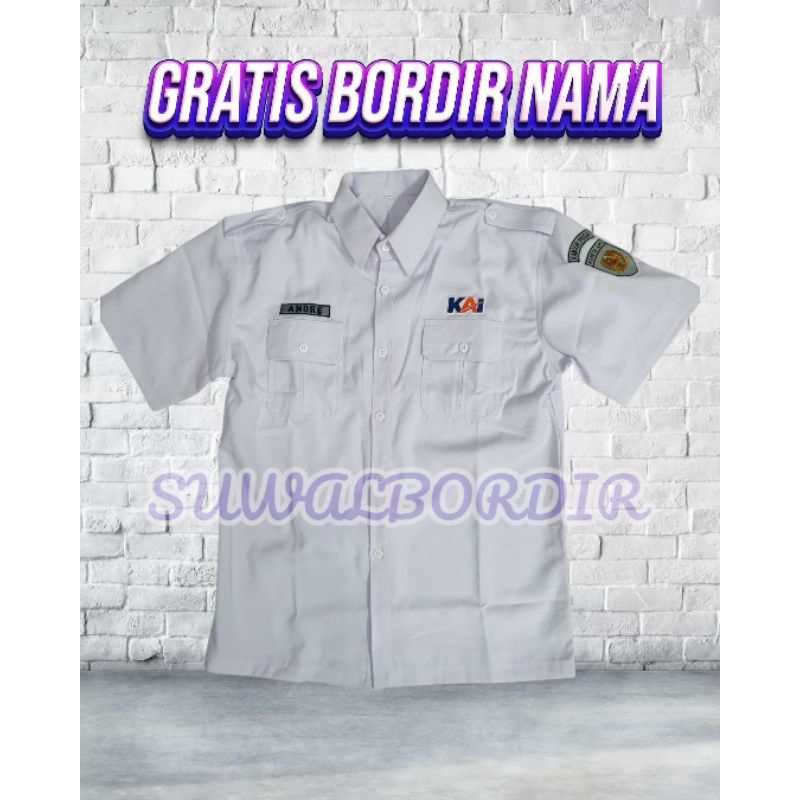 KEMEJA R6 KAI TERBARU SERAGAM KAI TERBARU KEMEJA PUTIH R6 KAI KEMEJA R6 DAOP KEMEJA KAI INDUK