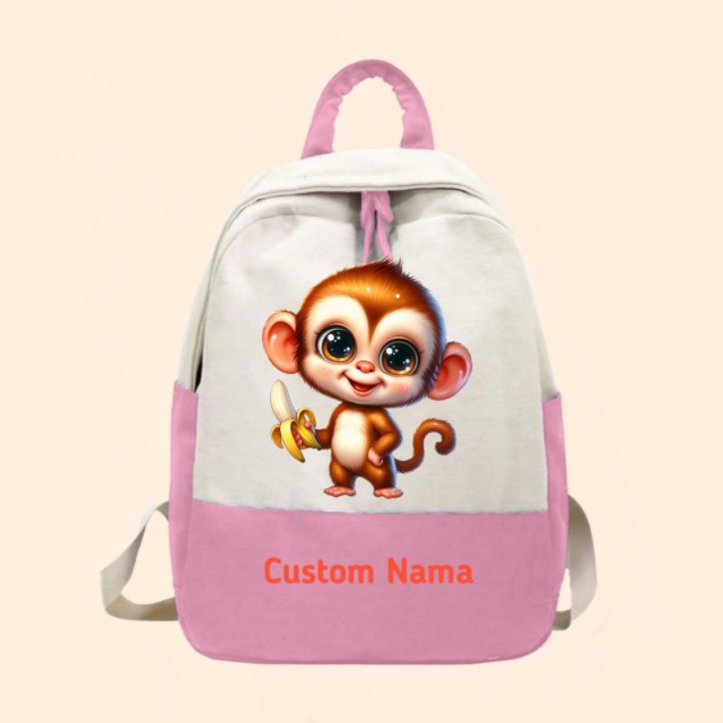 Tas anak Ransel gambar monyet lucu terbaru