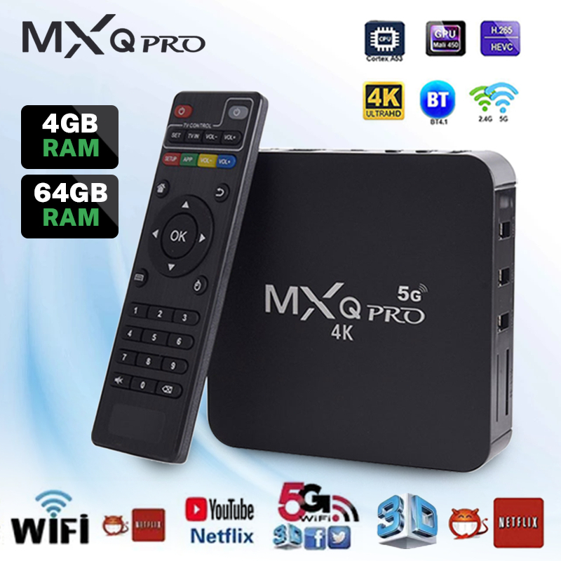 【Fast delivery】MXQ PRO 5G New Version 2.4GHz 4K Ultra HD Android Smart Tv Box 8GB/128GB