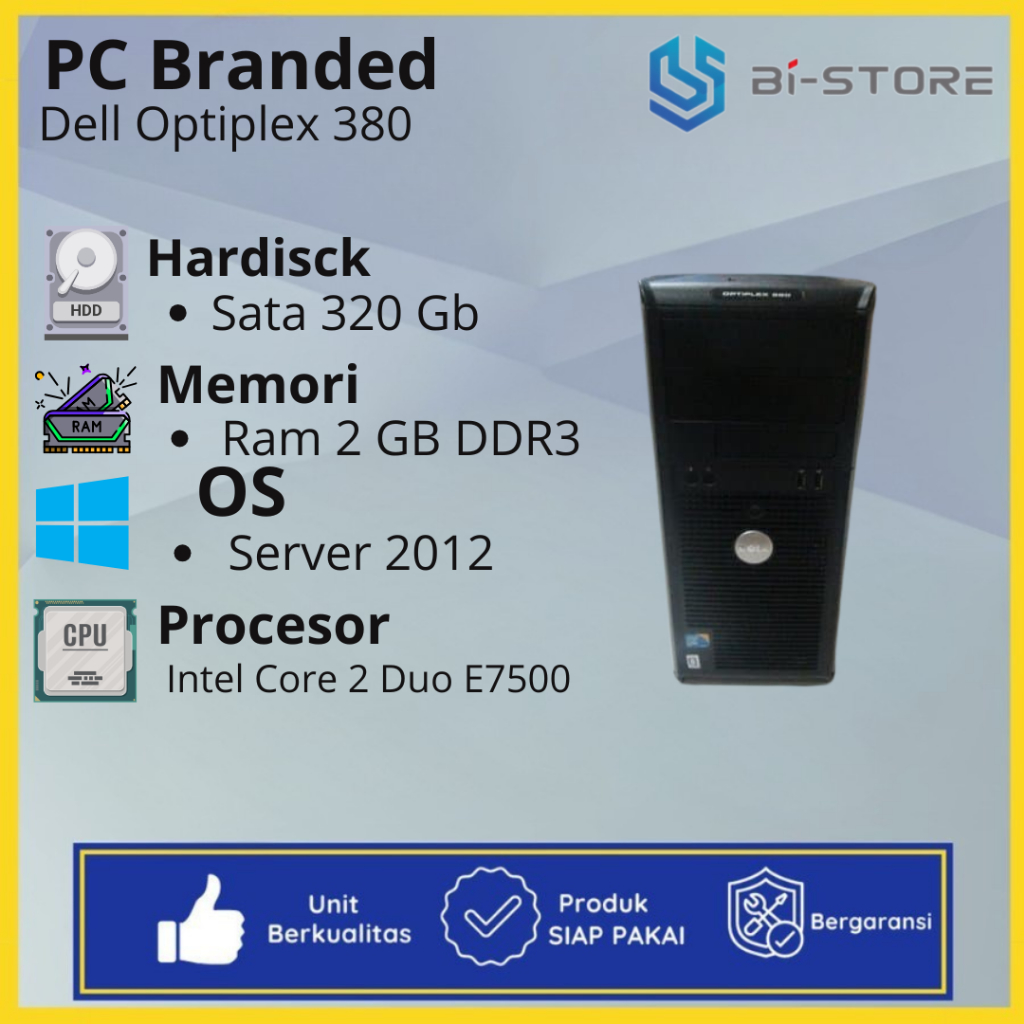 PC Branded Dell Optiplex 380 Tower Core2Duo DDR3