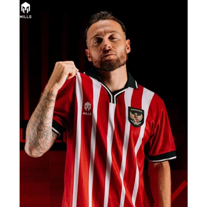 Jersey Timnas Indonesia Mills Vintage / Jersey Timnas MILLS Blokcore / Jersey Timnas Indonesia Vinta