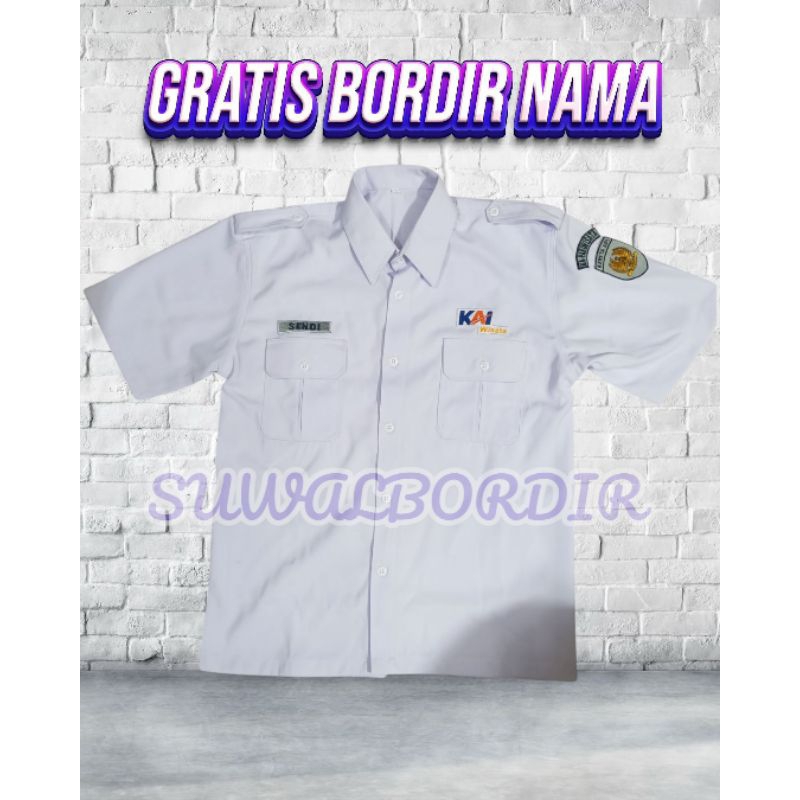 KEMEJA R6 KAI WISATA KEMEJA PUTIH R6 KAI WISATA KEMEJA PDH KAI WISATA SERAGAM KA PARIWISATA ATASAN B