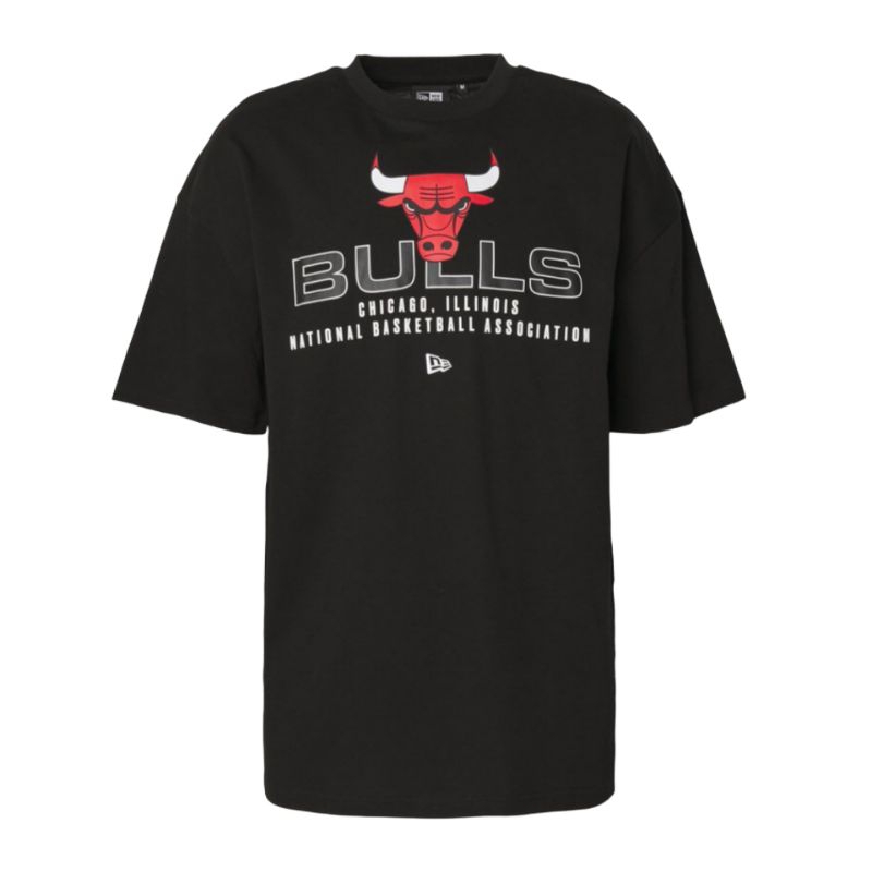 T-Shirt New Era Cap Chicago Bulls Black Essential Original