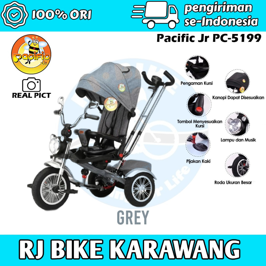 Sepeda Roda Tiga Pacific 5199 DAN 5199 GP Headlight Music