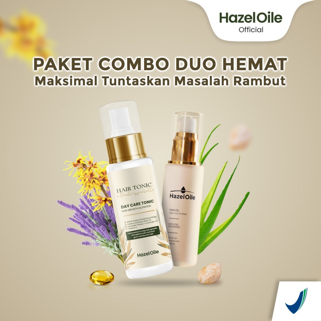 HAZELOILE PAKET DUO HEMAT (NIGHT CARE + HAIR TONIC 100ML)
