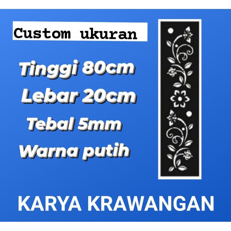 custom cutting krawangan PVC foam board uk 20x80cm tebal 5mm