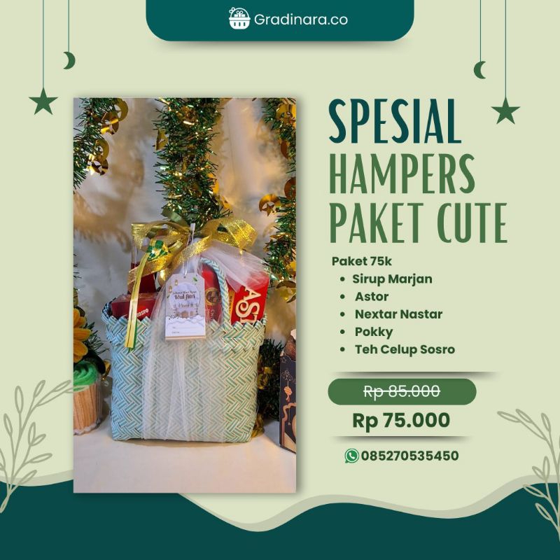 

Gradinara - SPECIAL HAMPERS PAKET CUTE/Eid Mubarak Ramadhan Hampers/Kado Lebaran/Parsel Lebaran Paket