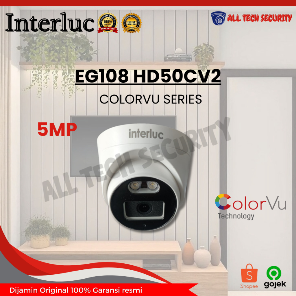 INTERLUC CAMERA 5MP COLORVU EG108 HD50CV2 5MP COLORVU INDOR