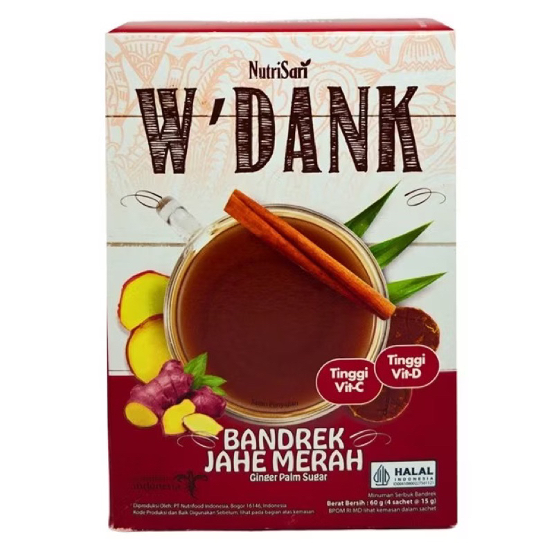 

S19560 NUTRISARI W`DANK BANDREK JAHE MERAH MINUMAN SERBUK 60GR BOX MAJU BERSAMA (20250311)