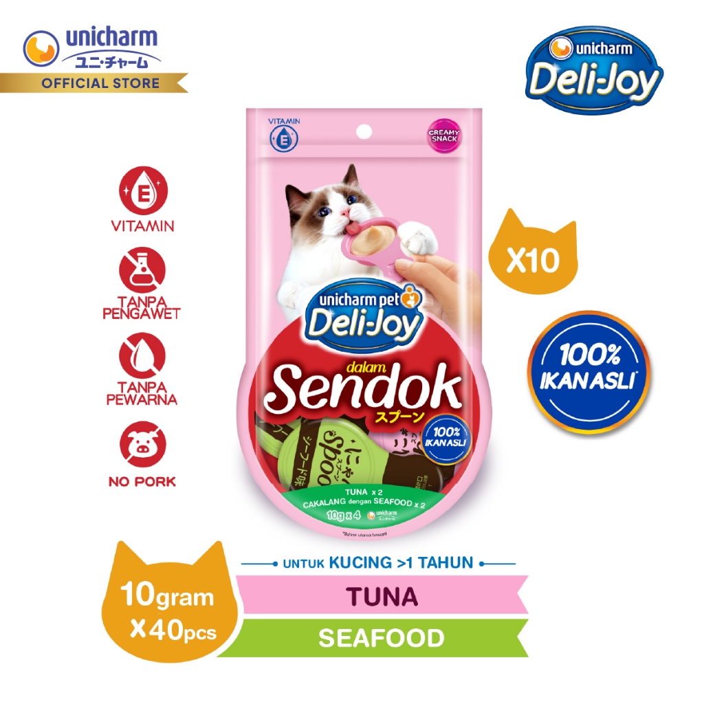 Deli-Joy Sendok Tuna Cakalang Seafood 10gx4 - 10 Packs
