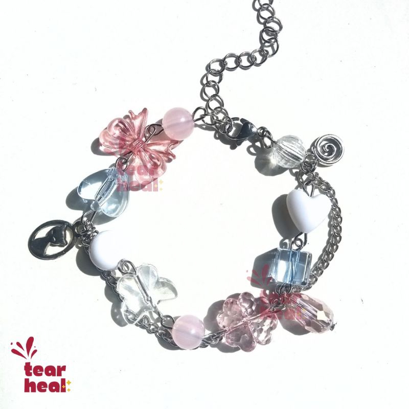 rose quartz n serenity beads bracelets || gelang manik carat || SVT