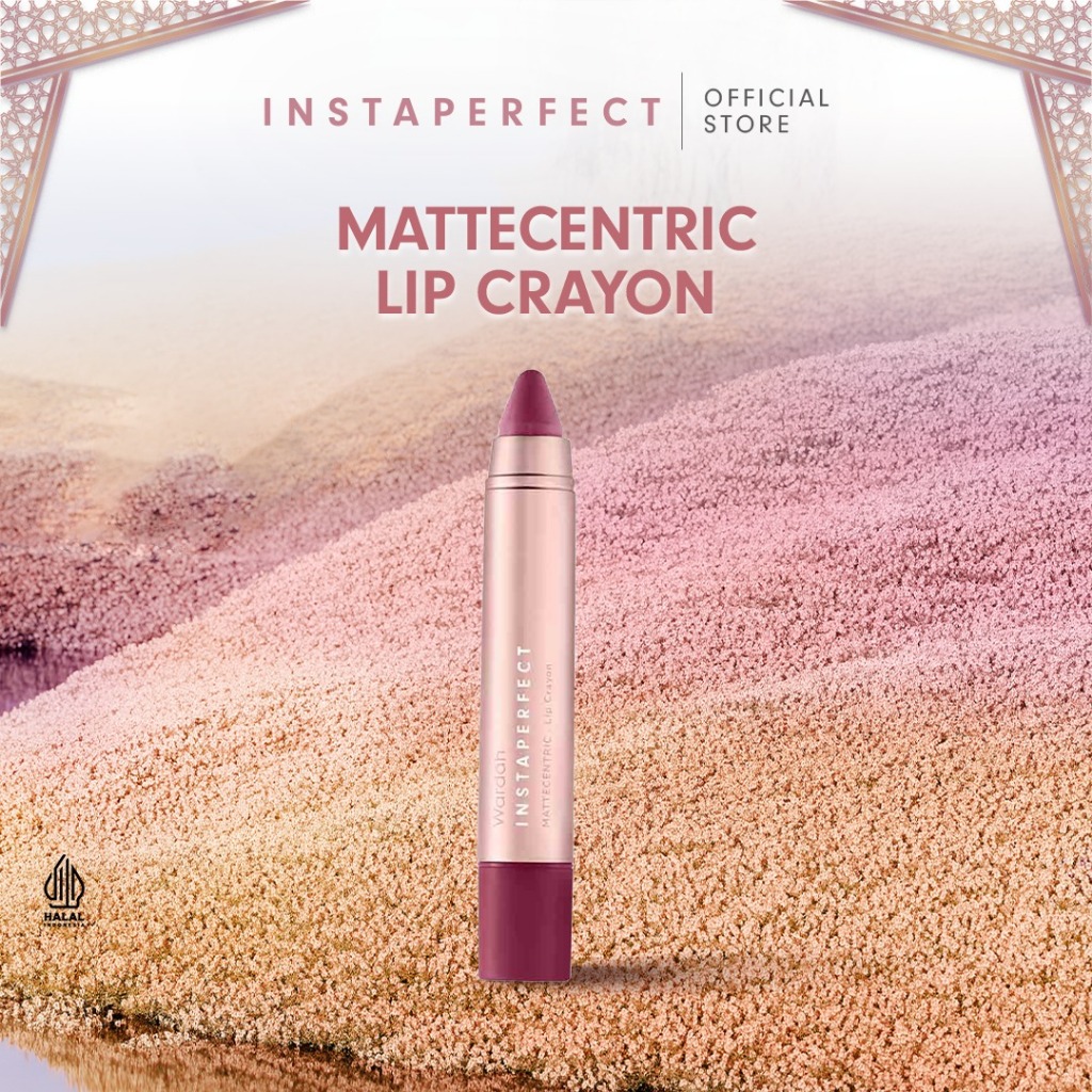 Instaperfect MATTECENTRIC Lip Crayon 3 g - Lipstick Matte (Tahan Hingga 8 Jam & Multifungsi)