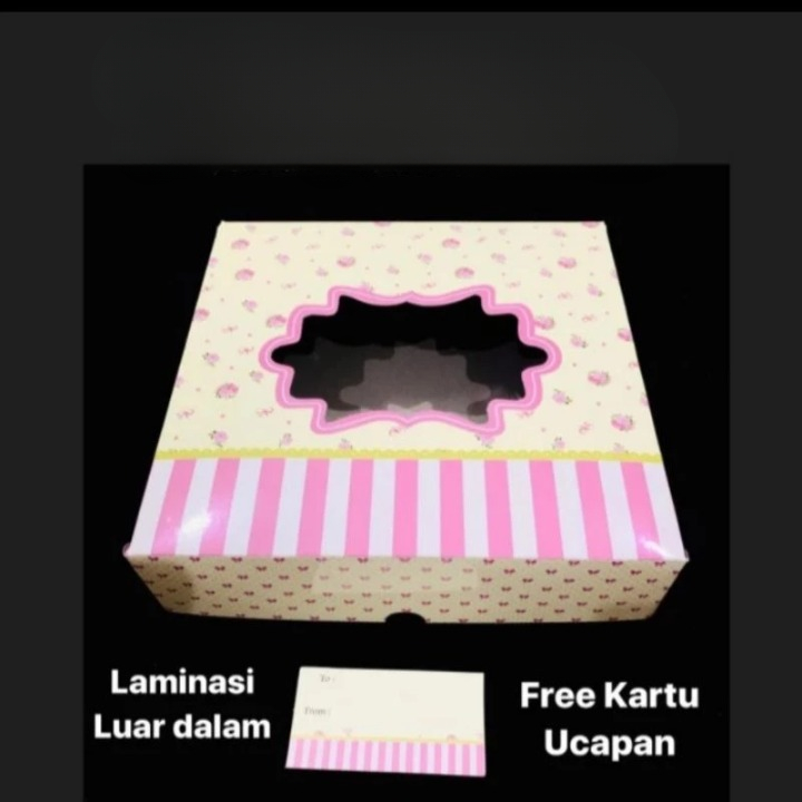 

Box Cake Duplex Laminasi Luar Dalam Dus Shabby Kuning 22x22x5cm