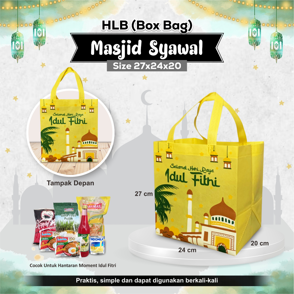 

Tas Idul Fitri Tas Lebaran Idul Fitri Tas Hampers Lebaran Family Masjid Lebaran 27X24X20
