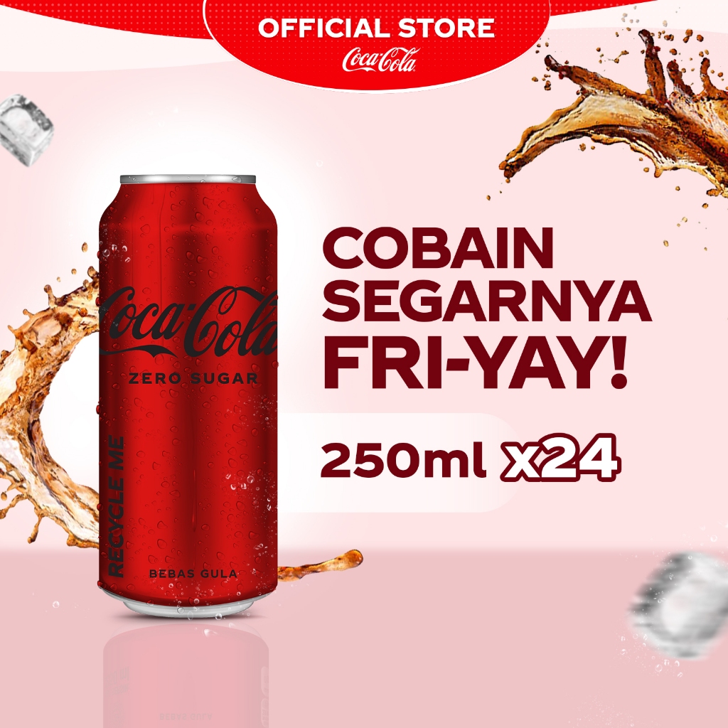 

Coca-Cola Zero Sugar Minuman Soda - Kaleng 250ml x 24pcs