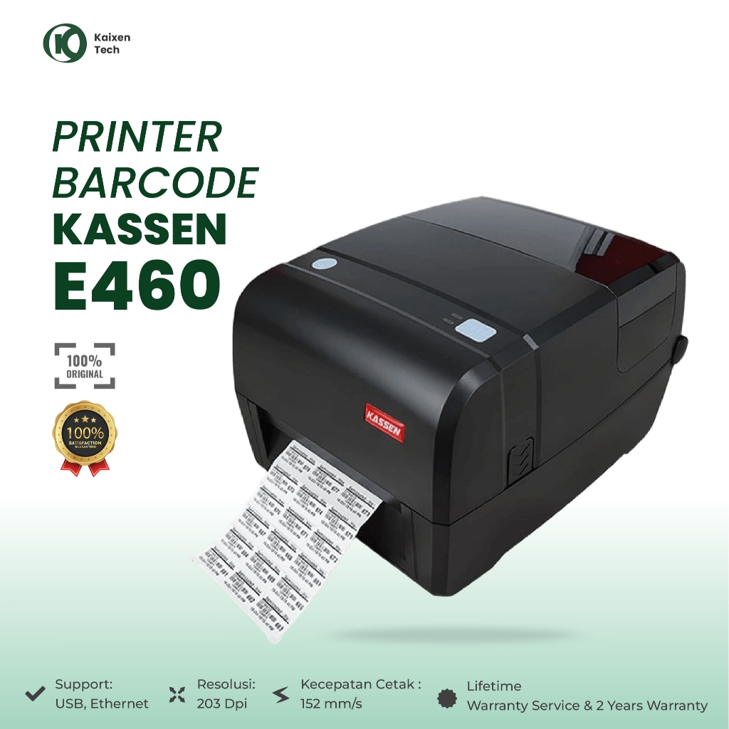 Printer Cetak Label KASSEN E460 | E-460 Original Garansi Resmi