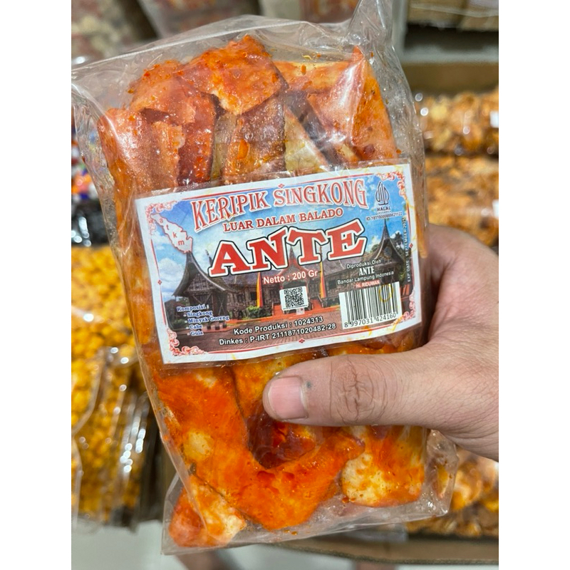 

Keripik Singkong Pedas Balado Lampung 200gram