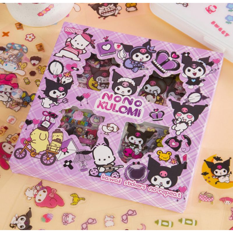 

J12 - STIKER NONO KARAKTER KARTUN ISI 100 LEMBAR/STICKER MOTIF LUCU / DEKORASI