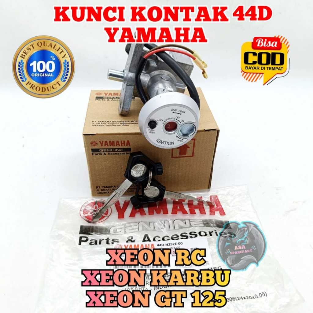 KUNCI KONTAK 44D ASLI ORGINAL motor YAMAHA XEON RC , XEON KARBU , XEON GT 125  KONCI STOP KONTAK KEY