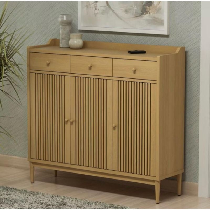 lemari sepatu ashby 3 pintu laci serbaguna drawer rak sepatu