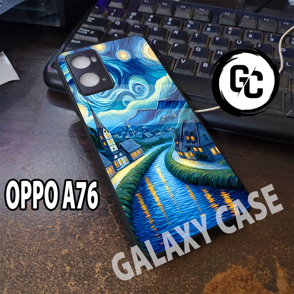 case OPPO A76/GC32/Motif Aesthetic/softcase glossy OPPO A76 A36/Casing OPPO A76/Case glitter/kesing