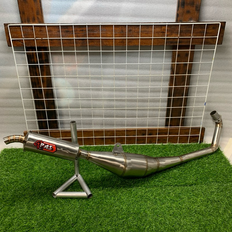 Knalpot Original PAS3 Type Standar Racing Untuk Satria 2Tak Hiu Lumba Bahan Stainles Suara Garing Ke