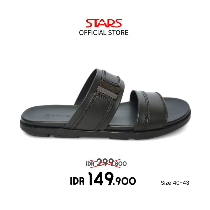 BARNET Sandal Selop Pria Dewasa/ Remaja laki-laki Omega 2 Black Hitam dan coklat