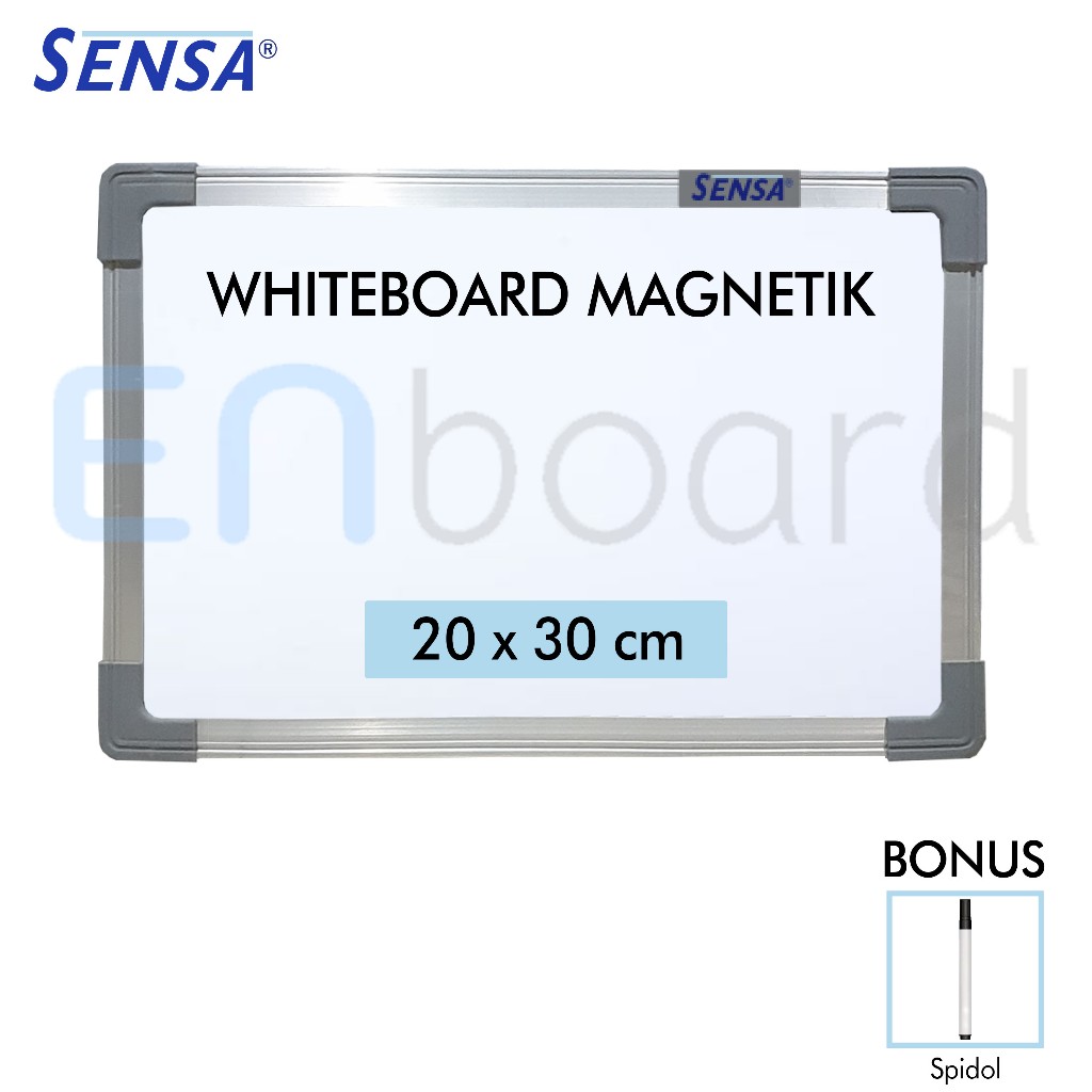 

Papan Tulis Whiteboard / White Board Gantung Magnet Single Face Sensa 20 x 30 cm