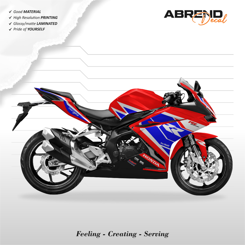 STRIPING CBR 250RR OLD RWB GRAFIS CUSTOM RR / STIKER MOTOR HONDA CBR 250 DESIGN CUSTOM / STOCK DECAL