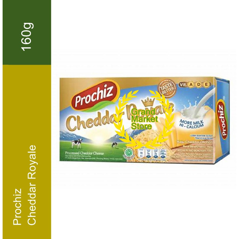 

Keju PROCHIZ Cheddar Royale 160 gr - SIngle Processed Cheddar Cheese Keju Cheddar Olahan 160g Keju Cedar Royal Prochis