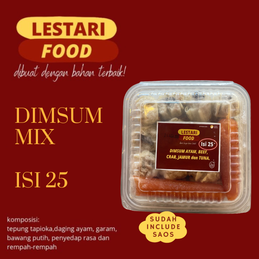 

DIMSUM MIX 25 | LESTARI FOOD | FROZEN FOOD | DIMSUM PREMIUM