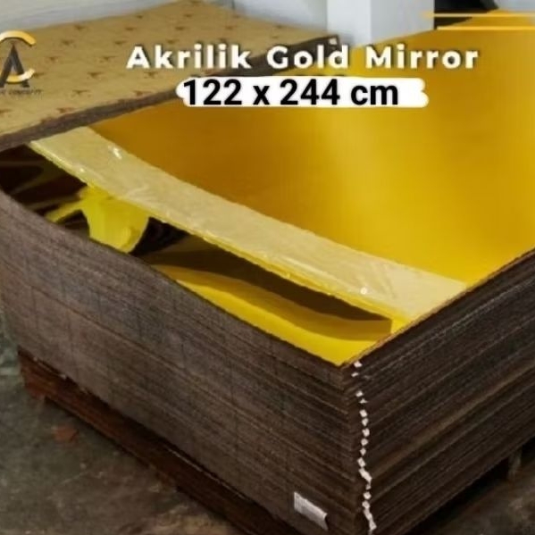 

Akrilik mirror gold ukuran 122x244 tebal 1mm